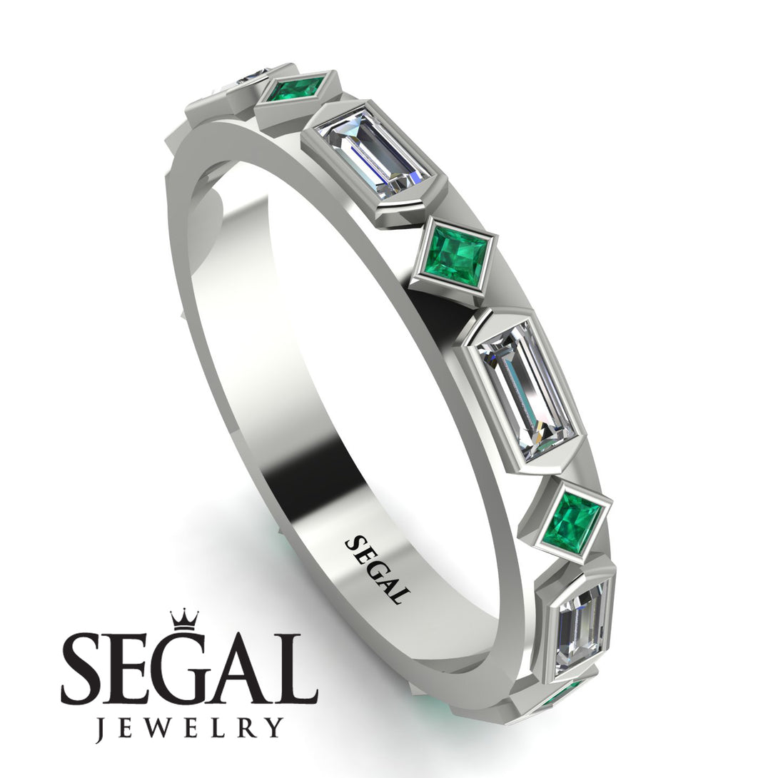 Diamond Baguette & Princess Eternity Band - Andrea No. 6