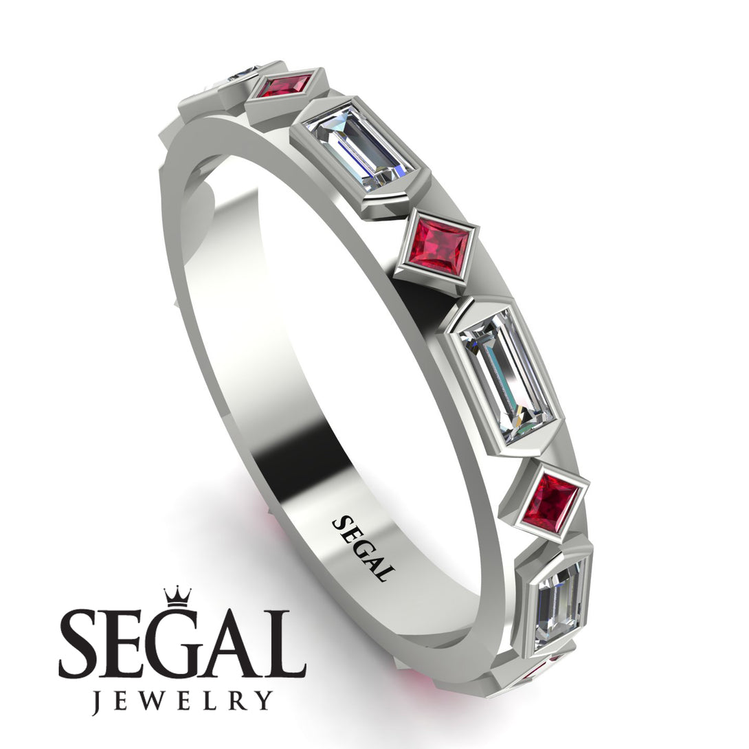 Diamond Baguette & Princess Eternity Band - Andrea No. 12