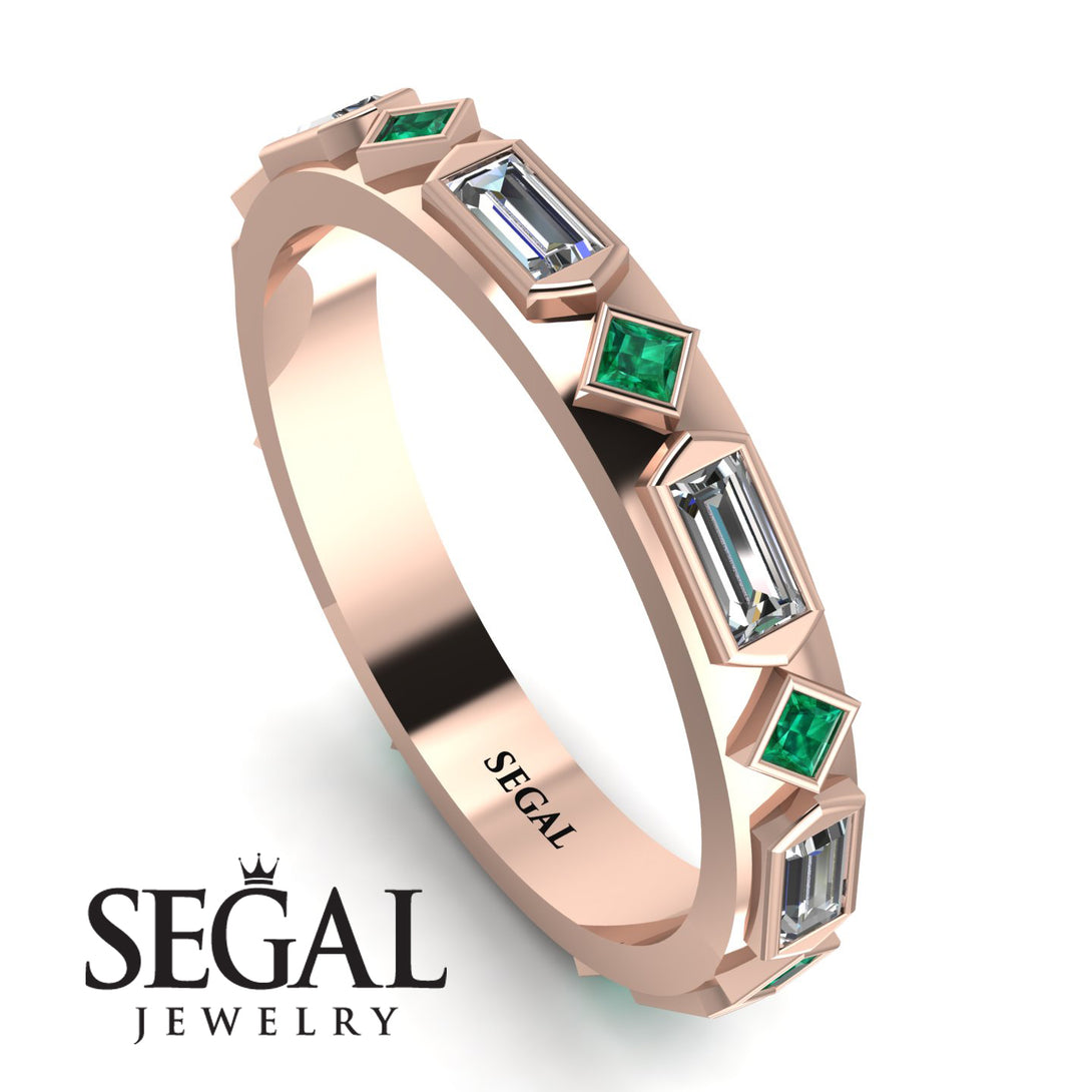 Diamond Baguette & Princess Eternity Band - Andrea No. 5
