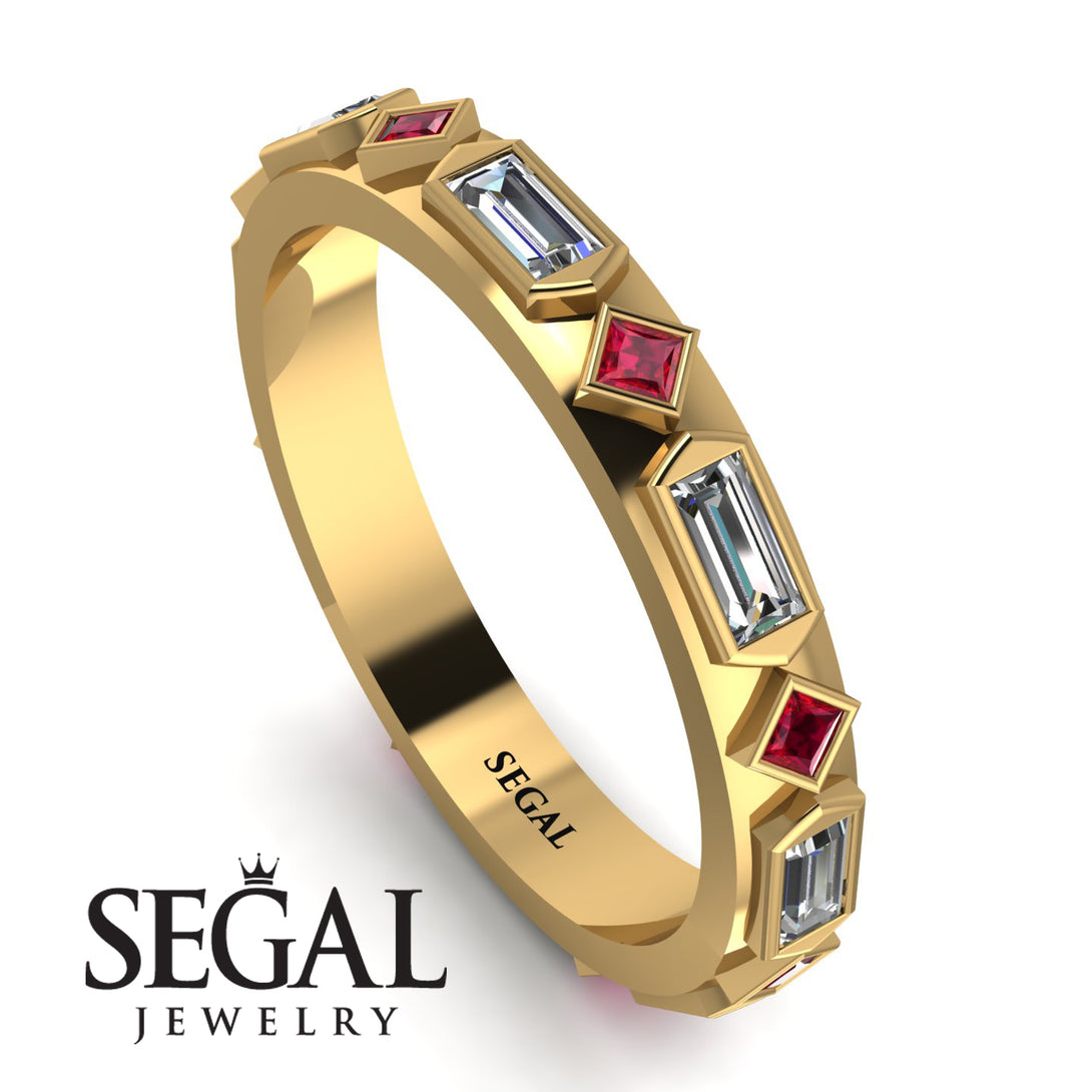 Diamond Baguette & Princess Eternity Band - Andrea No. 10