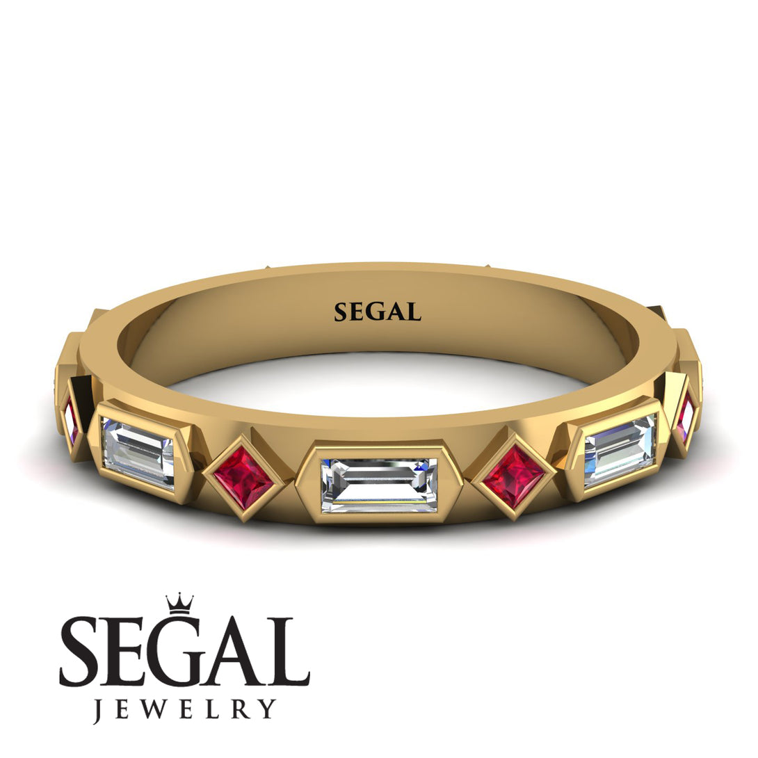Diamond Baguette & Princess Eternity Band - Andrea No. 10