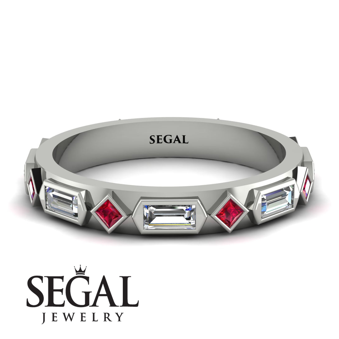 Diamond Baguette & Princess Eternity Band - Andrea No. 12