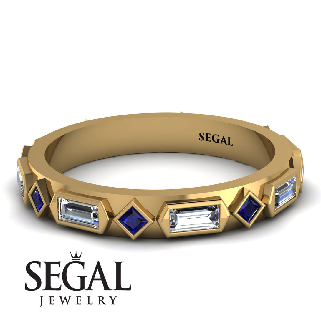Diamond Baguette & Princess Eternity Band - Andrea No. 13