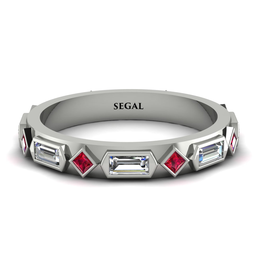 Diamond Baguette & Princess Eternity Band - Andrea No. 12