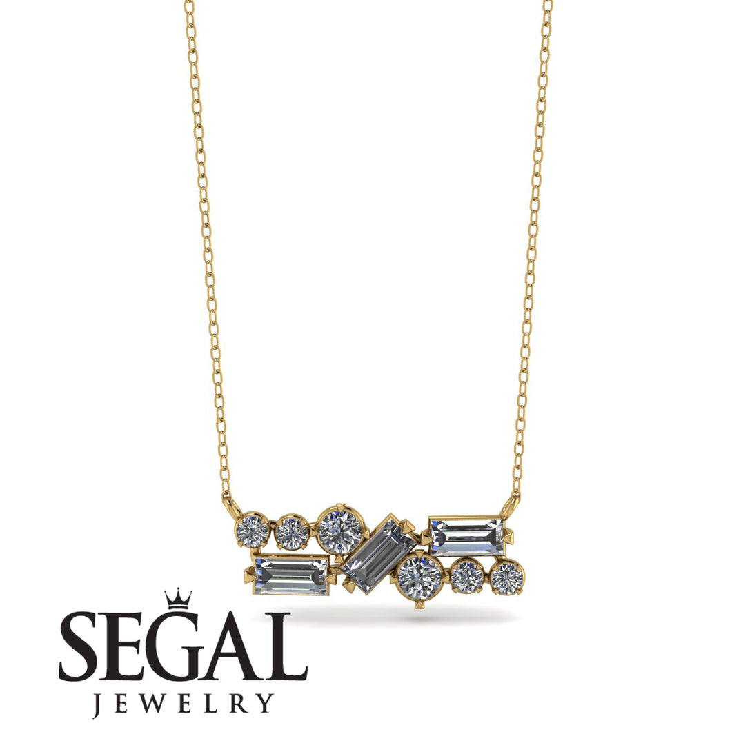 Diamond Baguette Necklace Mix - Kinley No. 1