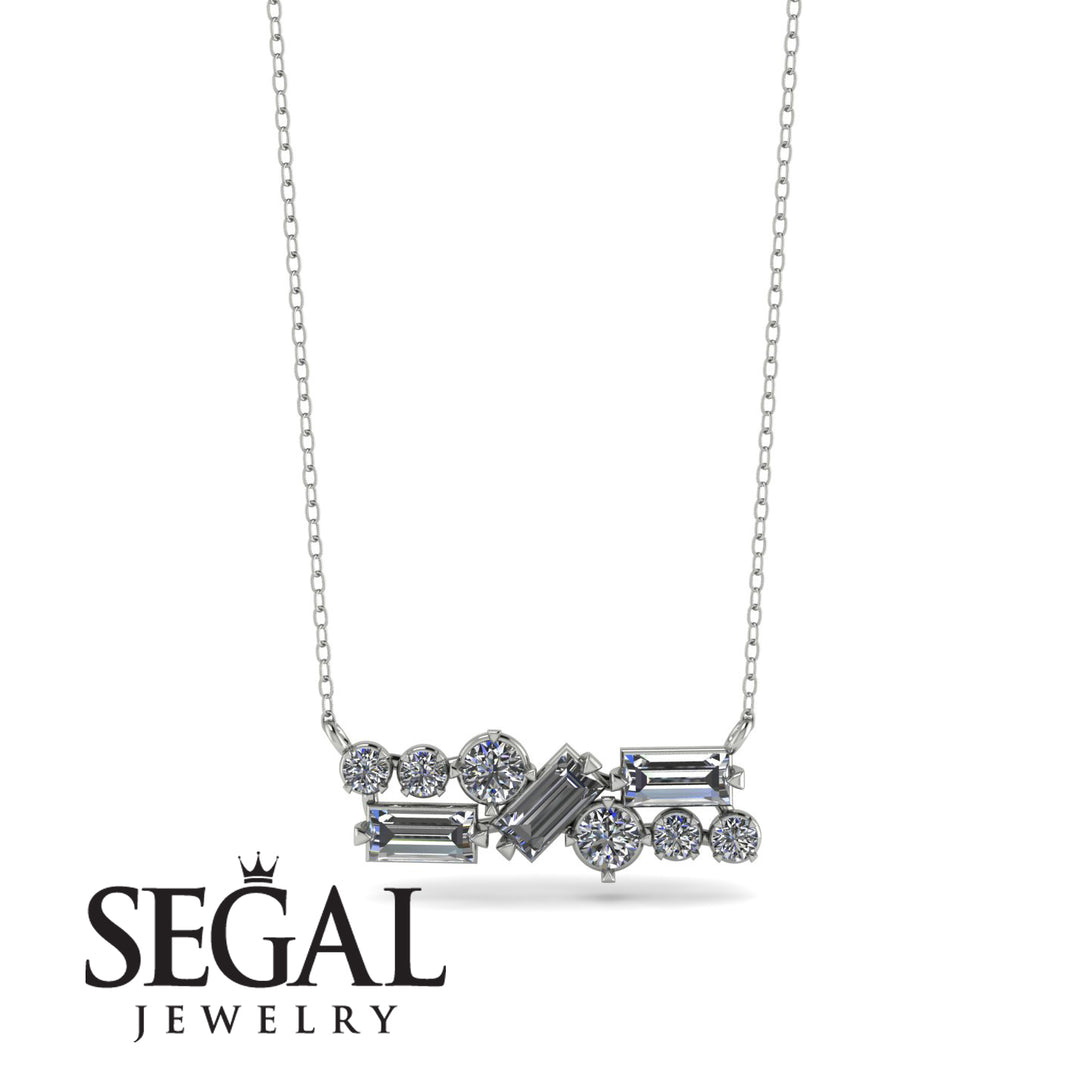 Diamond Baguette Necklace Mix - Kinley No. 3