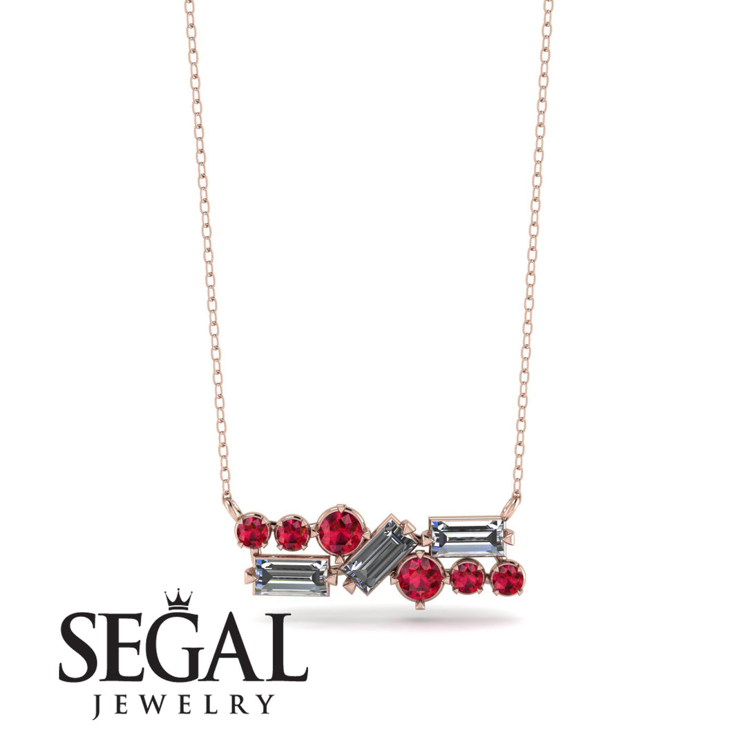 Diamond Baguette Necklace Mix - Kinley No. 11