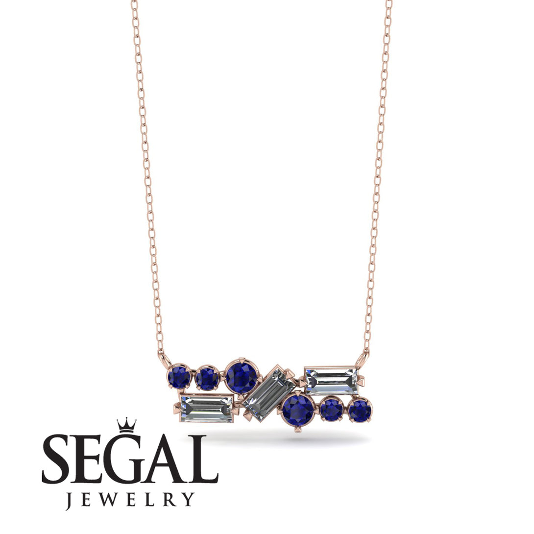 Diamond Baguette Necklace Mix - Kinley No. 14