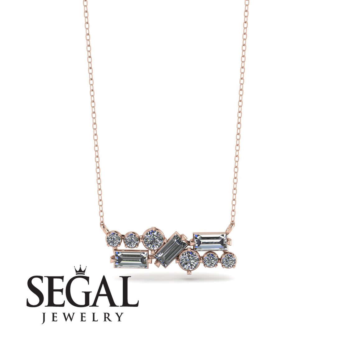 Diamond Baguette Necklace Mix - Kinley No. 2