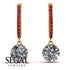 Diamond Dangle Earrings With Hidden Halo - Adaline No. 46