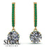 Diamond Dangle Earrings With Hidden Halo - Adaline No. 16 image 10