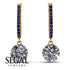 Diamond Dangle Earrings With Hidden Halo - Adaline No. 61 image 10
