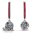 Diamond Dangle Earrings With Hidden Halo - Adaline No. 48