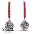 Diamond Dangle Earrings With Hidden Halo - Adaline No. 47 image 10