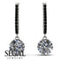 Diamond Dangle Earrings With Hidden Halo - Adaline No. 33