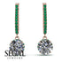 Diamond Dangle Earrings With Hidden Halo - Adaline No. 17