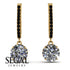 Diamond Dangle Earrings With Hidden Halo - Adaline No. 31