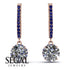 Diamond Dangle Earrings With Hidden Halo - Adaline No. 62