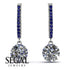 Diamond Dangle Earrings With Hidden Halo - Adaline No. 63