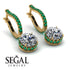 Diamond Dangle Earrings With Hidden Halo - Adaline No. 16 image 3