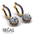 Diamond Dangle Earrings With Hidden Halo - Adaline No. 61