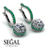 Diamond Dangle Earrings With Hidden Halo - Adaline No. 18