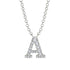 Diamond Gold Initial Necklace - A