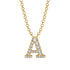 Diamond Gold Initial Necklace - A
