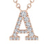 Diamond Gold Initial Necklace - A