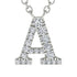 Diamond Gold Initial Necklace - A