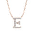 Diamond Gold Initial Necklace - E