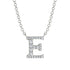 Diamond Gold Initial Necklace - E