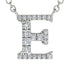 Diamond Gold Initial Necklace - E