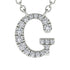 Diamond Gold Initial Necklace - G