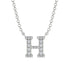 Diamond Gold Initial Necklace - H