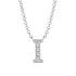 Diamond Gold Initial Necklace - I