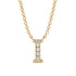 Diamond Gold Initial Necklace - I