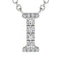 Diamond Gold Initial Necklace - I