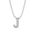 Diamond Gold Initial Necklace - J