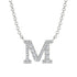 Diamond Gold Initial Necklace - M