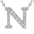 Diamond Gold Initial Necklace - N