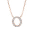 Diamond Gold Initial Necklace - O