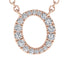 Diamond Gold Initial Necklace - O