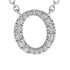 Diamond Gold Initial Necklace - O