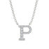 Diamond Gold Initial Necklace - P