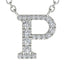 Diamond Gold Initial Necklace - P