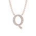 Diamond Gold Initial Necklace - Q