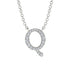 Diamond Gold Initial Necklace - Q