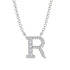 Diamond Gold Initial Necklace - R