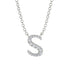 Diamond Gold Initial Necklace - S